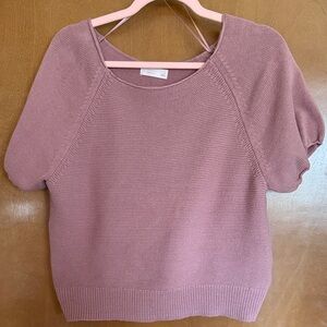 LC Lauren Conrad Dusty Rose Short Sleeve Knit Top